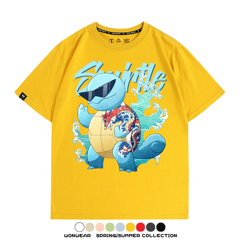 精靈寶可夢傑尼龜 親子情侶裝寬鬆短袖T