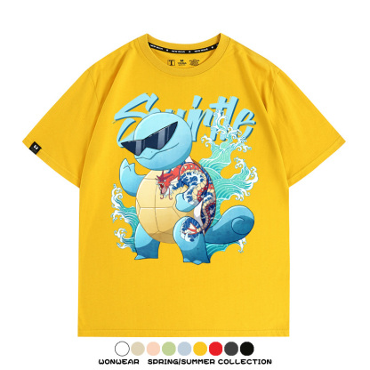 精靈寶可夢傑尼龜 親子情侶裝寬鬆短袖T