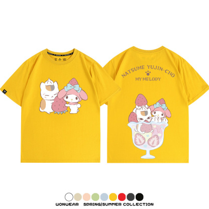 夏目友人帳聯名三麗鷗 親子情侶寬鬆短袖T