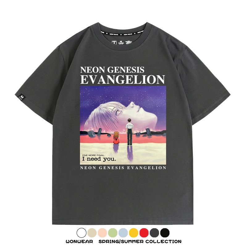 新世紀福音戰士EVAT恤潮牌二次元COS周邊短袖夏季男純棉寬鬆休閒