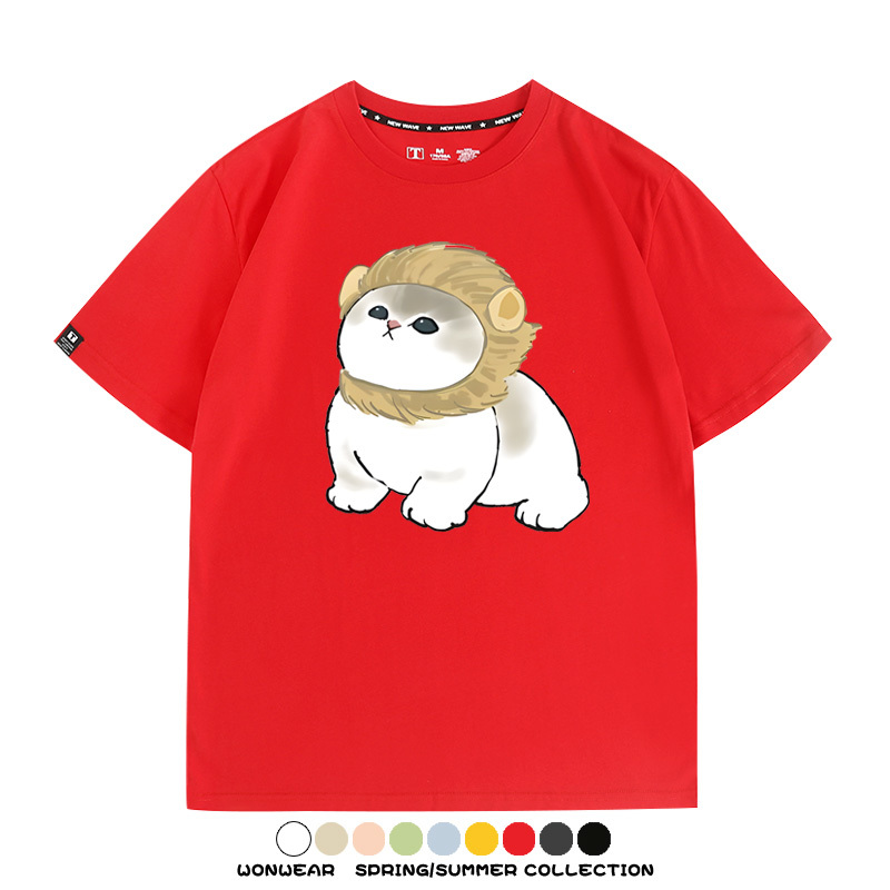 貓貓COS獅子 親子情侶裝寬鬆短袖T