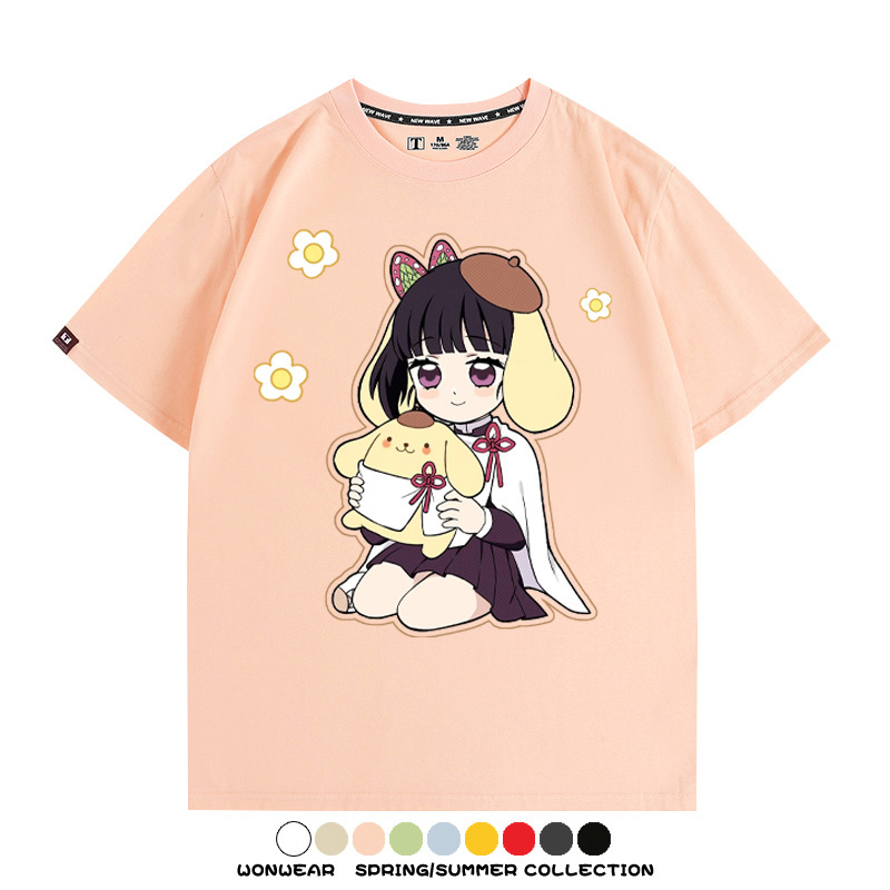 鬼滅之刃聯名三麗鷗 親子情侶裝寬鬆短袖T