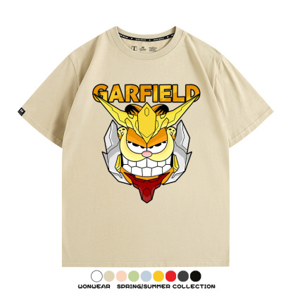 加菲貓聯名機動戰士鋼彈 親子情侶寬鬆短袖T