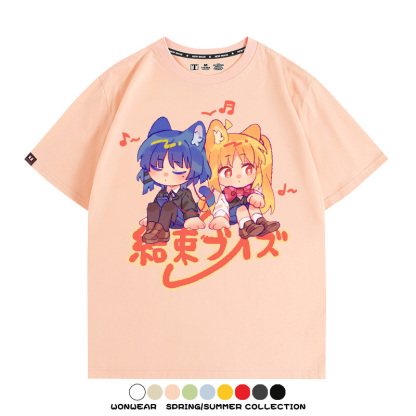 Q版孤獨搖滾後藤一里 親子情侶裝寬鬆短袖T