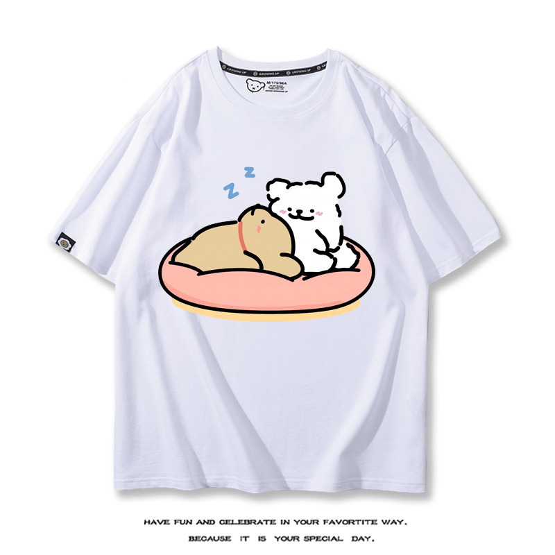 線條小狗 2024親子情侶男女同款 T恤