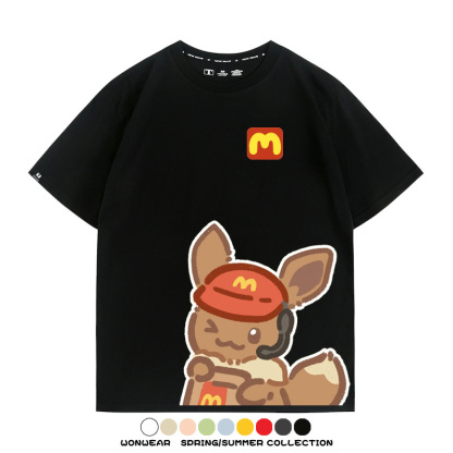 寶可夢聯動麥當勞 親子情侶裝寬鬆短袖T
