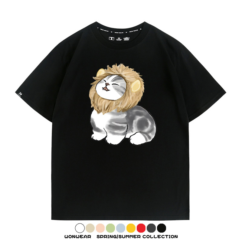 貓貓COS獅子 親子情侶裝寬鬆短袖T