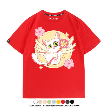 鈴芽之旅大臣貓聯名百變小櫻 親子情侶裝寬鬆短袖T
