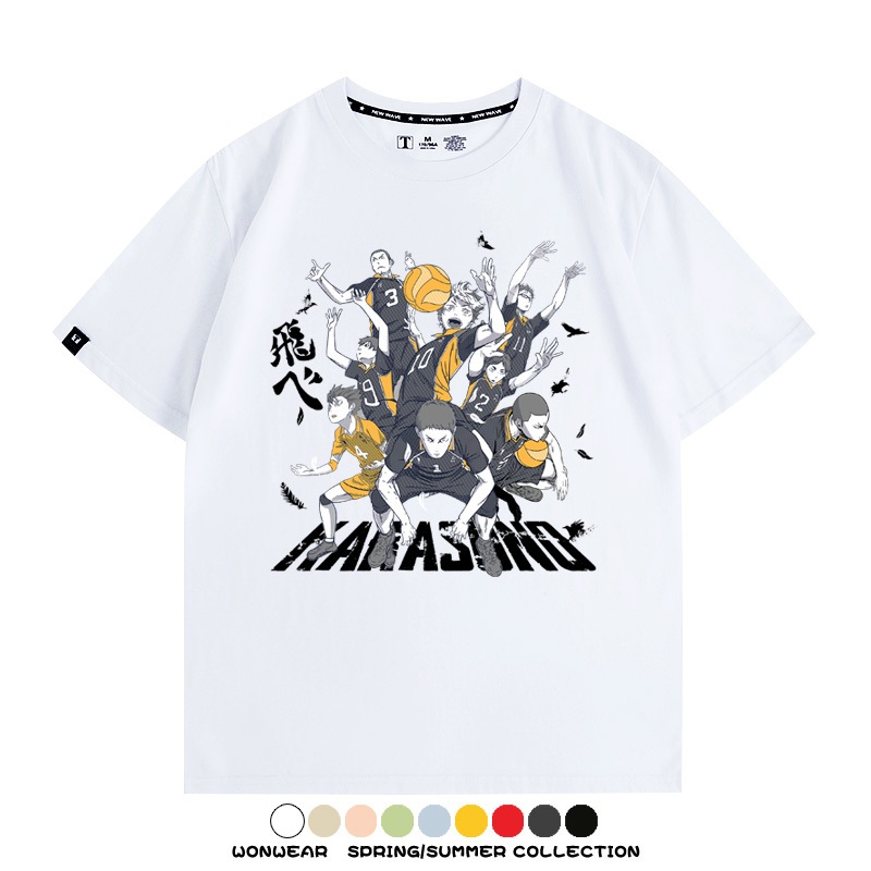 排球少年動漫周邊短袖T恤