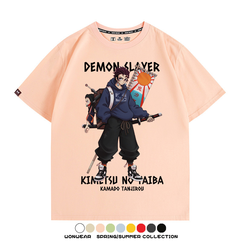 鬼滅之刃聯名灶門炭治郎 親子情侶裝寬鬆短袖T