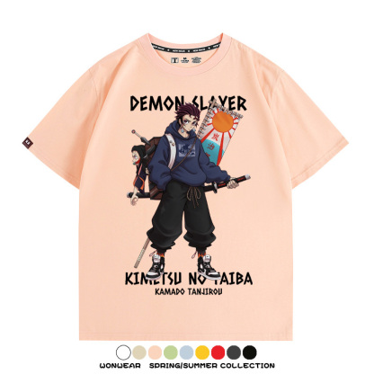 鬼滅之刃聯名灶門炭治郎 親子情侶裝寬鬆短袖T