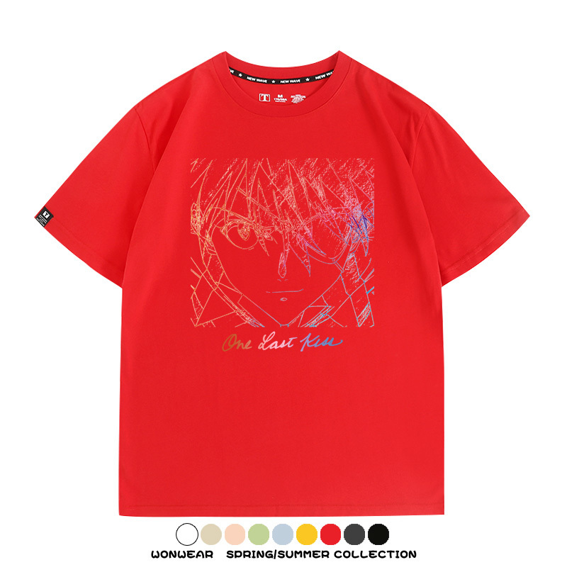 EVA新世紀福音戰士One Last Kiss專輯周邊短袖夏季純棉短袖T-shirt