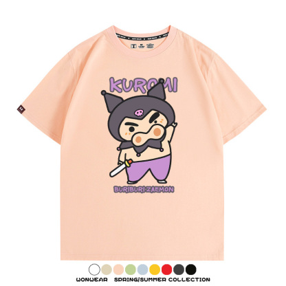 三麗鷗x蠟筆小新肥嘟嘟左衛門 親子情侶寬鬆短袖T