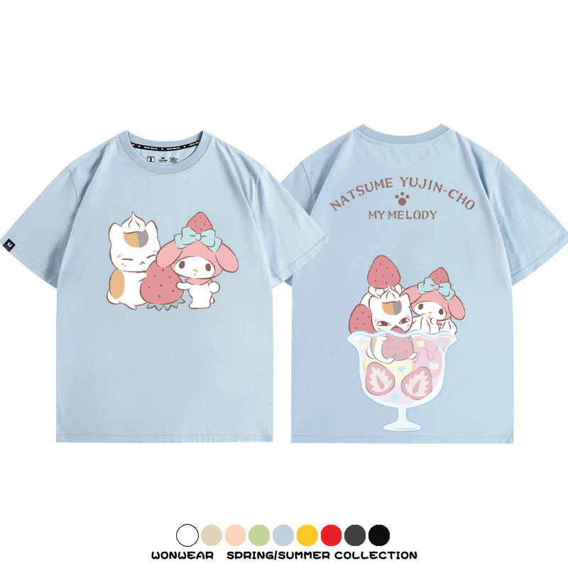 夏目友人帳聯名三麗鷗 親子情侶寬鬆短袖T