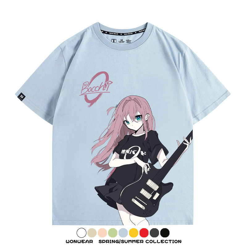 孤獨搖滾動漫周邊二次元 親子情侶裝寬鬆短袖T