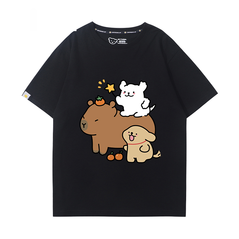 卡皮巴拉 2024親子情侶男女同款 T恤
