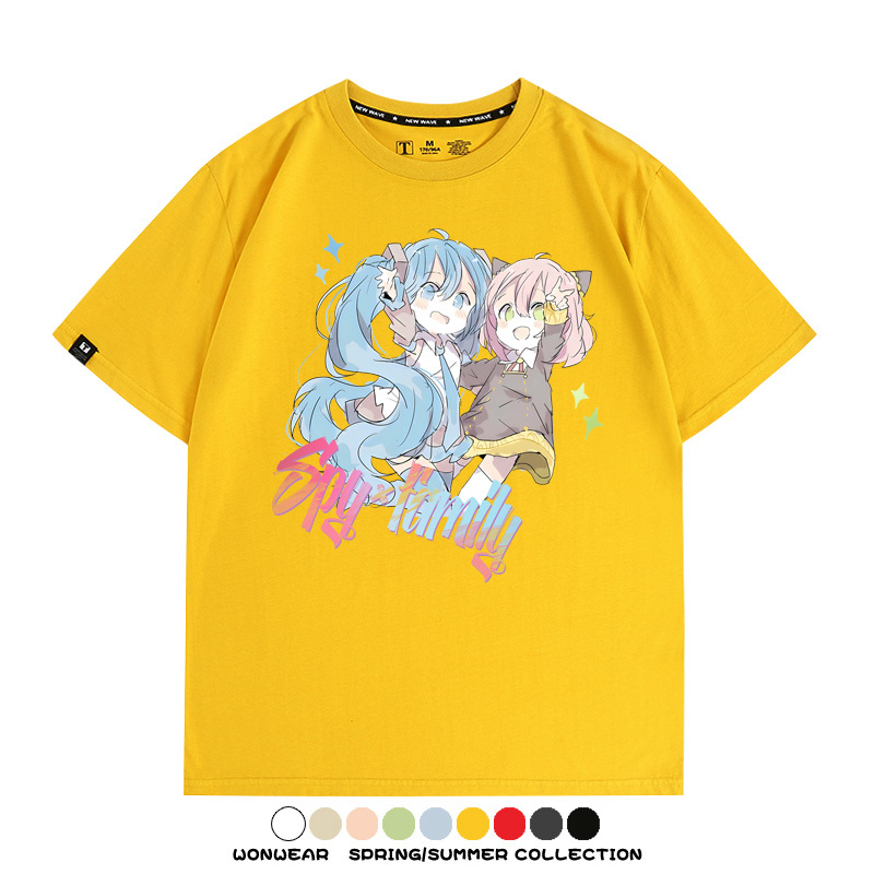 間諜家家酒聯動初音未來 親子情侶裝寬鬆短袖T