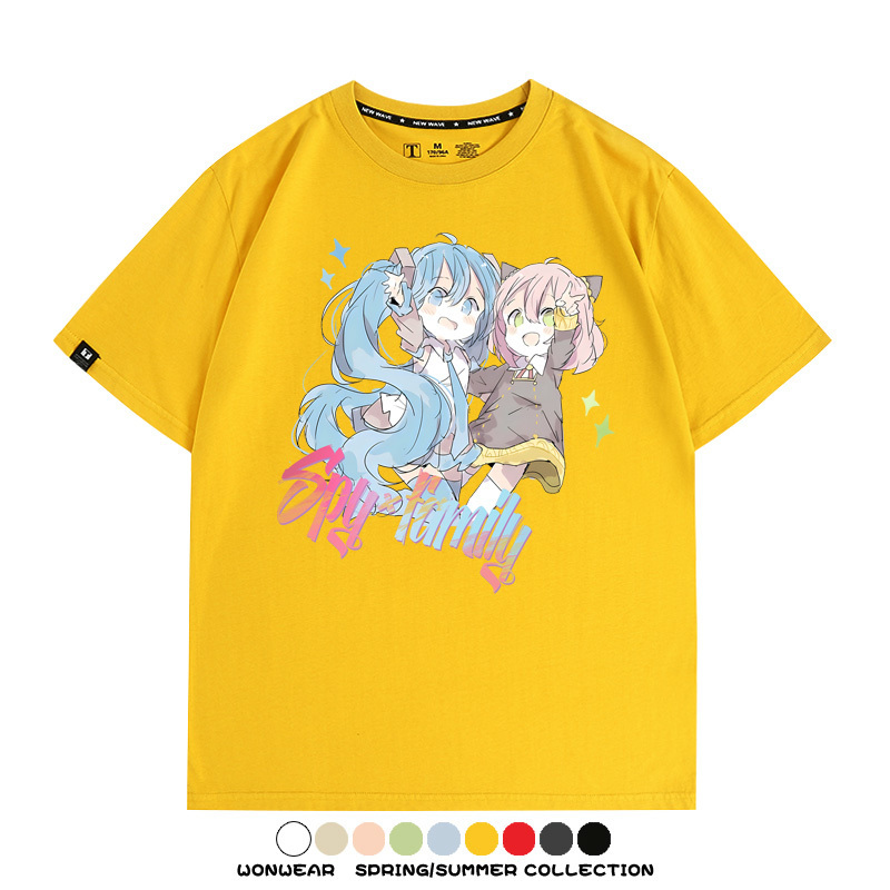 間諜家家酒聯動初音未來 親子情侶裝寬鬆短袖T