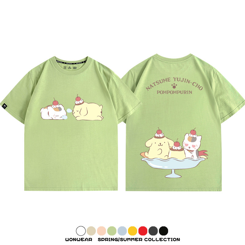 夏目友人帳聯名三麗鷗 親子情侶寬鬆短袖T