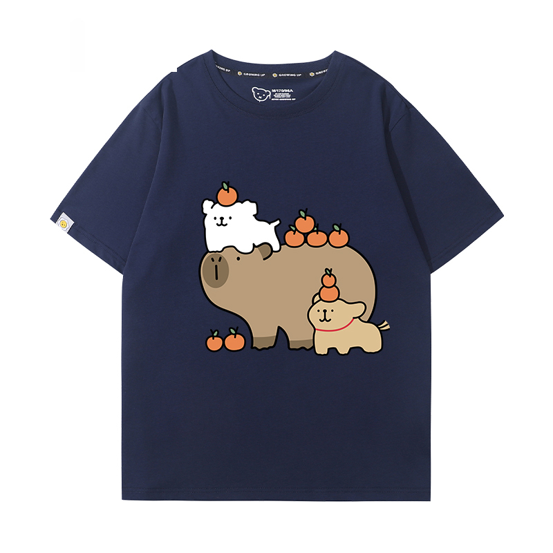 卡皮巴拉 2024親子情侶男女同款 T恤