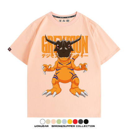 數碼寶貝聯名暴龍獸 親子情侶裝寬鬆短袖T