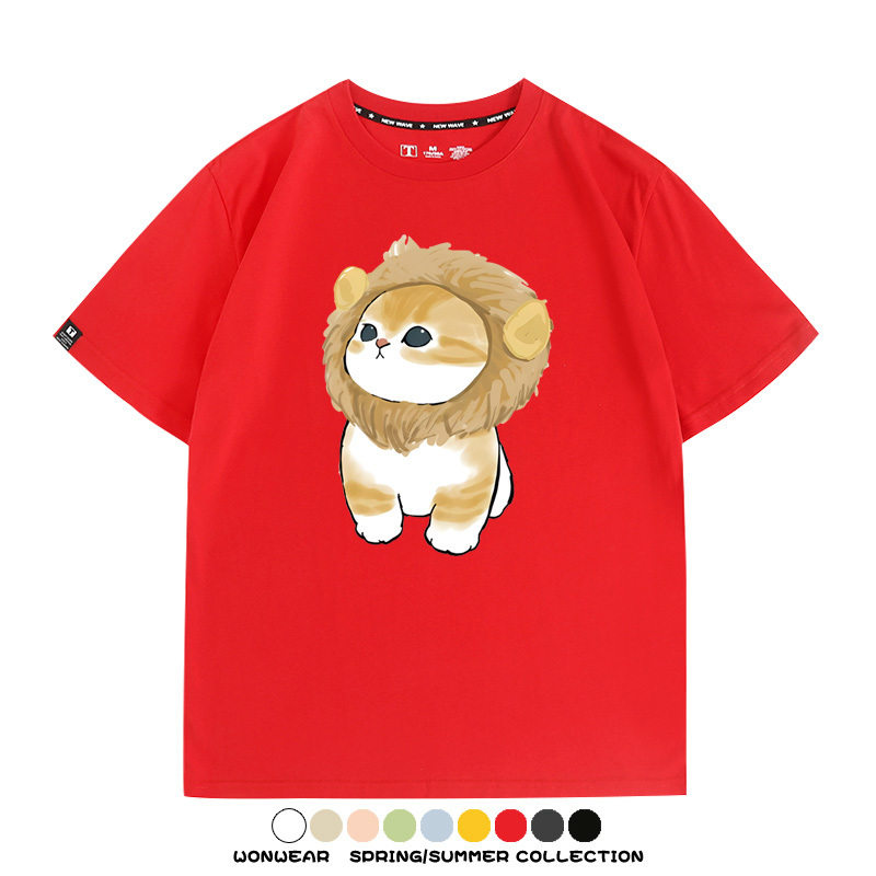 貓貓COS獅子 親子情侶裝寬鬆短袖T