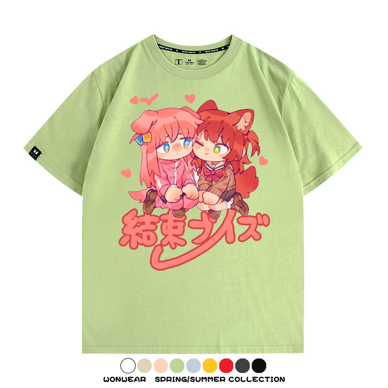 Q版孤獨搖滾後藤一里 親子情侶裝寬鬆短袖T