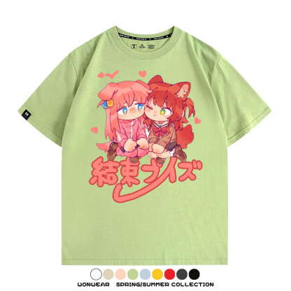 Q版孤獨搖滾後藤一里 親子情侶裝寬鬆短袖T