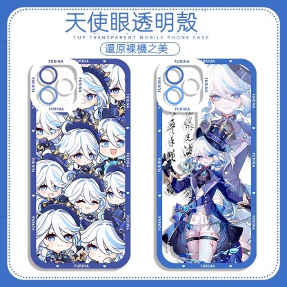 蘋果 系列原神水神芙卡洛斯天使眼透明防摔軟殼