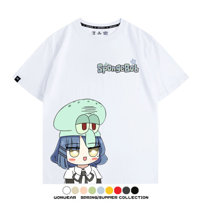 海綿寶寶x孤獨搖滾聯名 親子情侶寬鬆短袖T