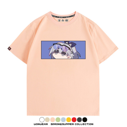 崩壞:星穹鐵道銀狼小姐 親子情侶寬鬆短袖T