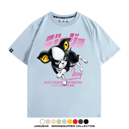 JOJO的奇妙冒險聯名伊奇愚者替身 親子情侶裝寬鬆短袖T