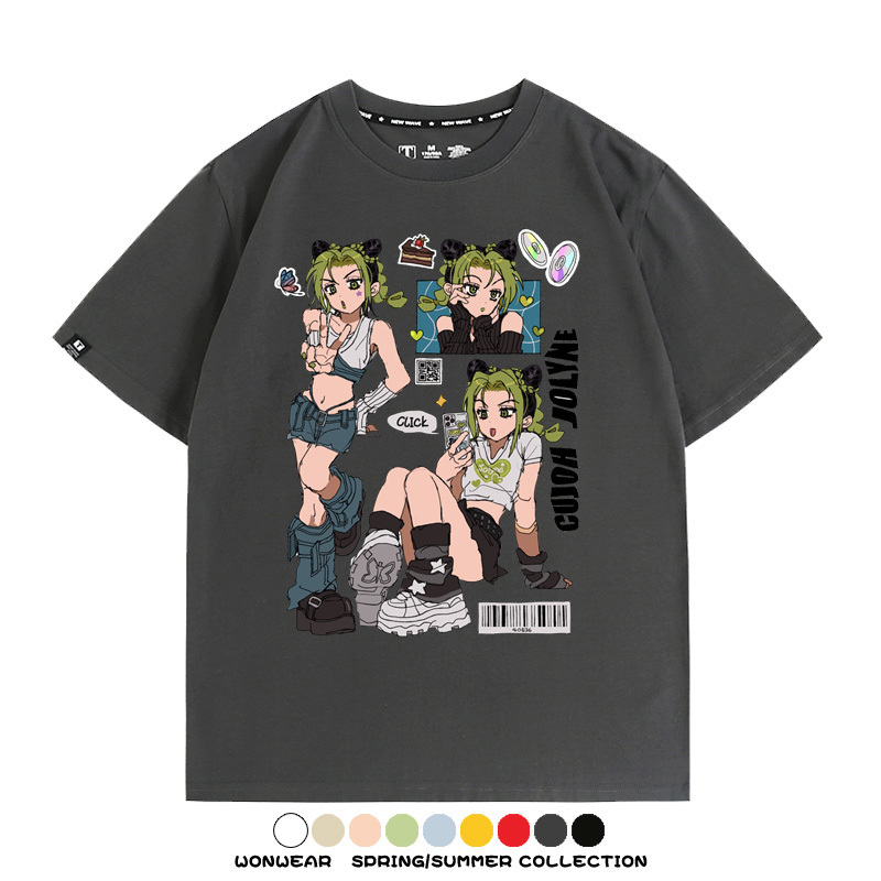 JOJO的奇妙冒險石之海動漫空條徐倫卡通周邊聯名短袖夏男純棉T恤