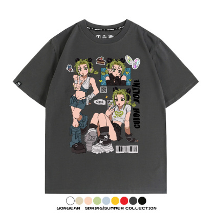 JOJO的奇妙冒險石之海動漫空條徐倫卡通周邊聯名短袖夏男純棉T恤
