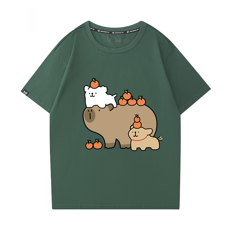 卡皮巴拉 2024親子情侶男女同款 T恤