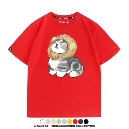 貓貓COS獅子 親子情侶裝寬鬆短袖T