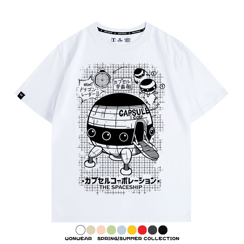 七龍珠宇宙船 親子情侶裝寬鬆短袖T