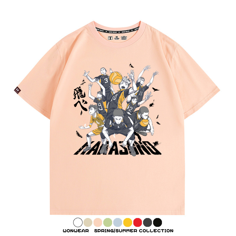 排球少年動漫周邊短袖T恤