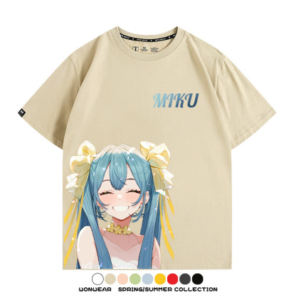 初音未來二次元聯名 親子情侶裝寬鬆短袖T