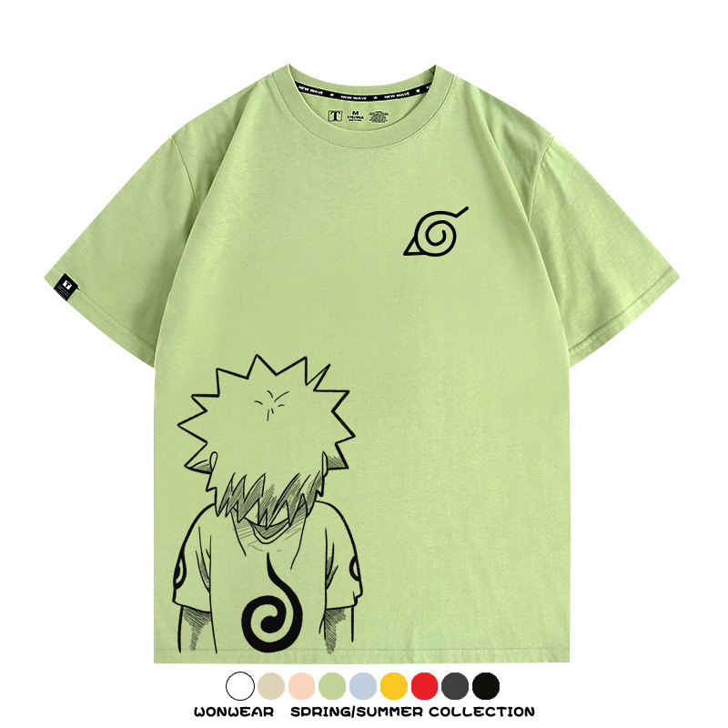 火影忍者鳴人童年同款聯名 親子情侶裝寬鬆短袖T