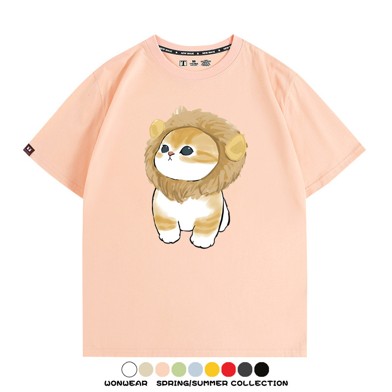 貓貓COS獅子 親子情侶裝寬鬆短袖T