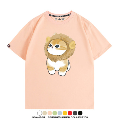 貓貓COS獅子 親子情侶裝寬鬆短袖T