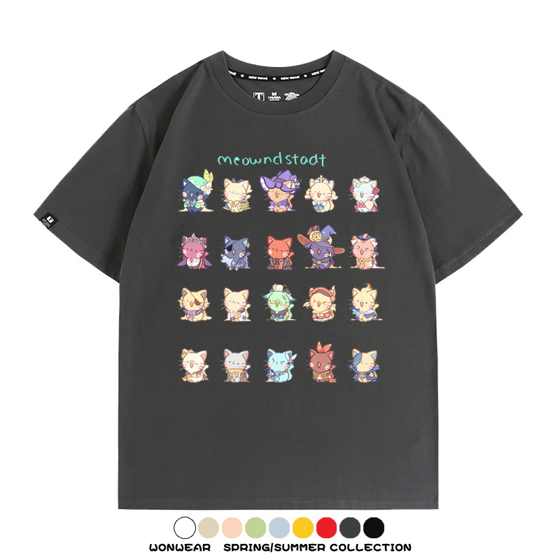 原神貓貓COS 親子情侶裝寬鬆短袖T