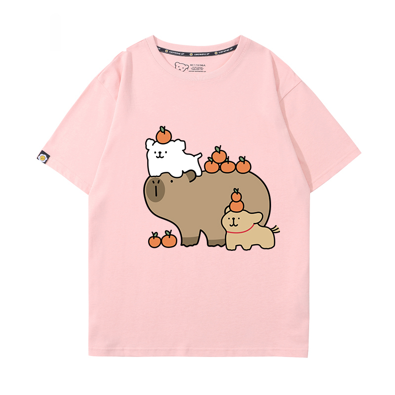 卡皮巴拉 2024親子情侶男女同款 T恤