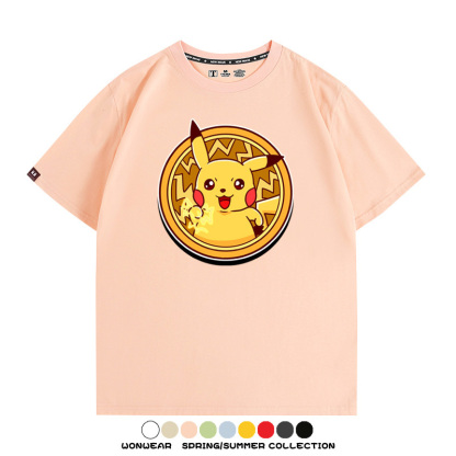 寶可夢卡通可愛頭像合集 親子情侶寬鬆短袖T