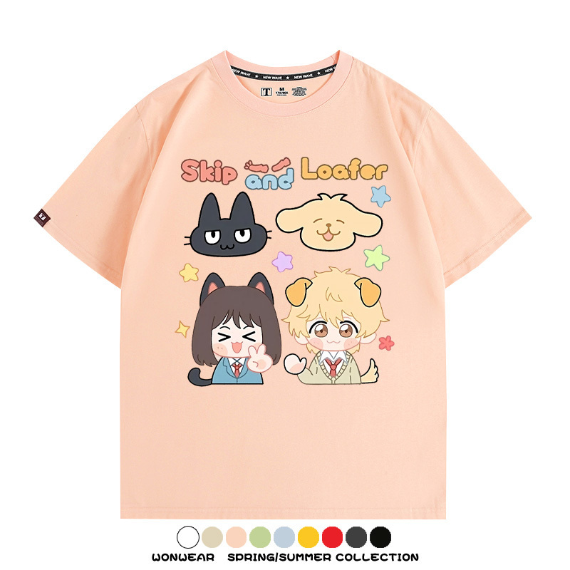 躍動青春卡通周邊 親子情侶裝寬鬆短袖T