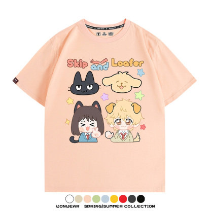 躍動青春卡通周邊 親子情侶裝寬鬆短袖T
