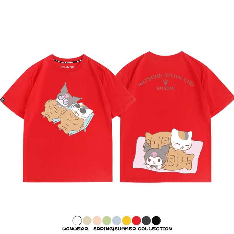 夏目友人帳聯名三麗鷗 親子情侶寬鬆短袖T