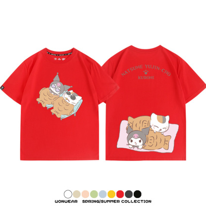夏目友人帳聯名三麗鷗 親子情侶寬鬆短袖T