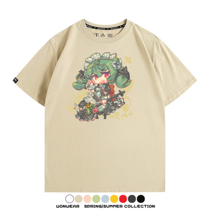 絕區零遊戲安比妮可可琳卡通Q版同款短袖夏季純棉T恤衫二次元COS